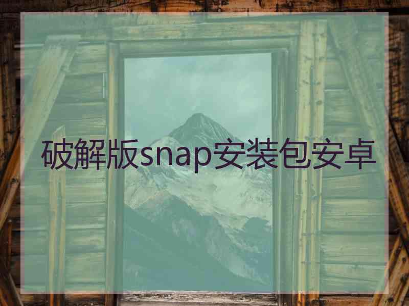 破解版snap安装包安卓