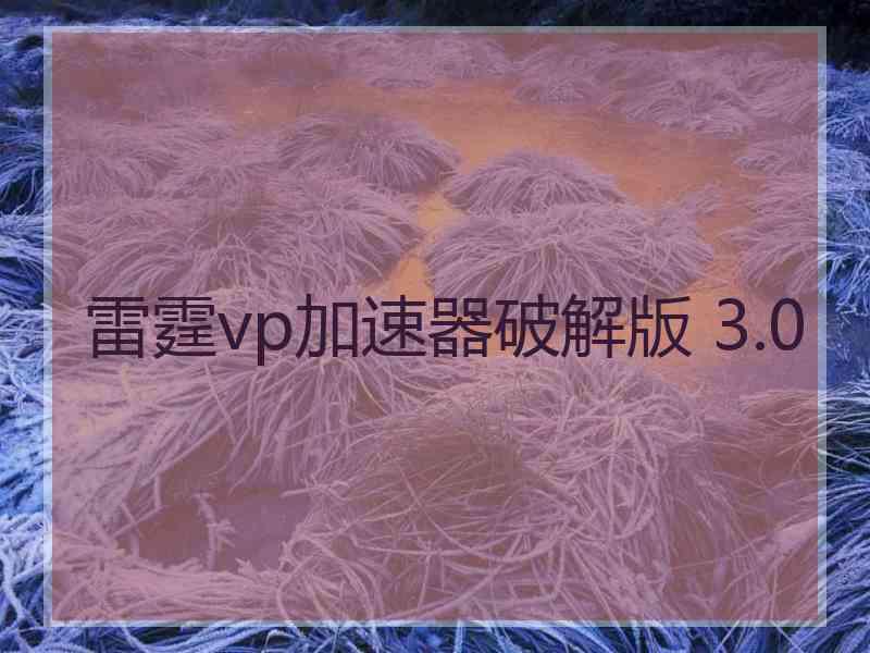 雷霆vp加速器破解版 3.0