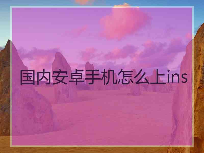 国内安卓手机怎么上ins