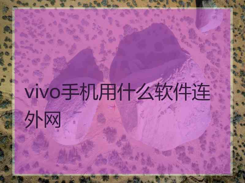 vivo手机用什么软件连外网