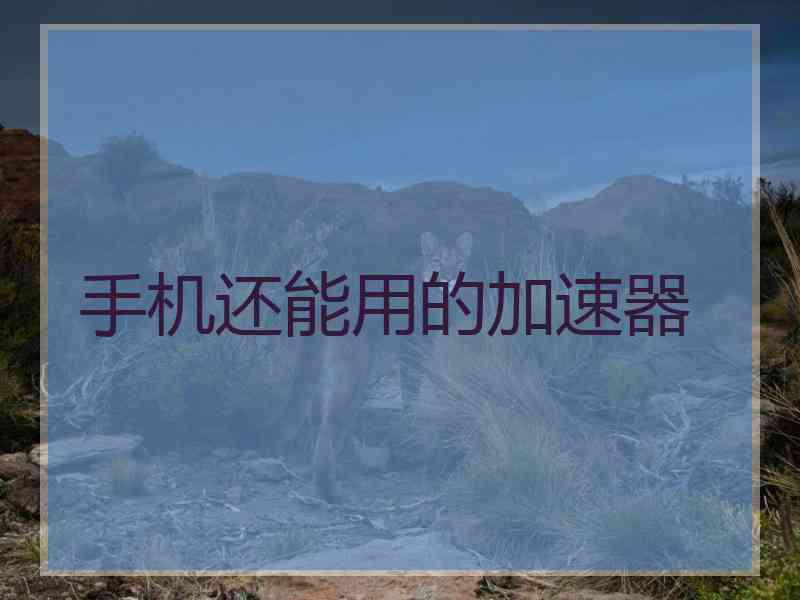 手机还能用的加速器