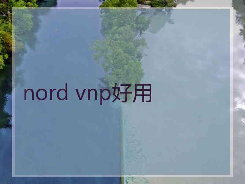 nord vnp好用