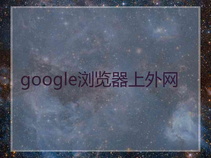 google浏览器上外网