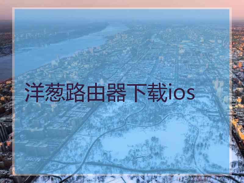 洋葱路由器下载ios