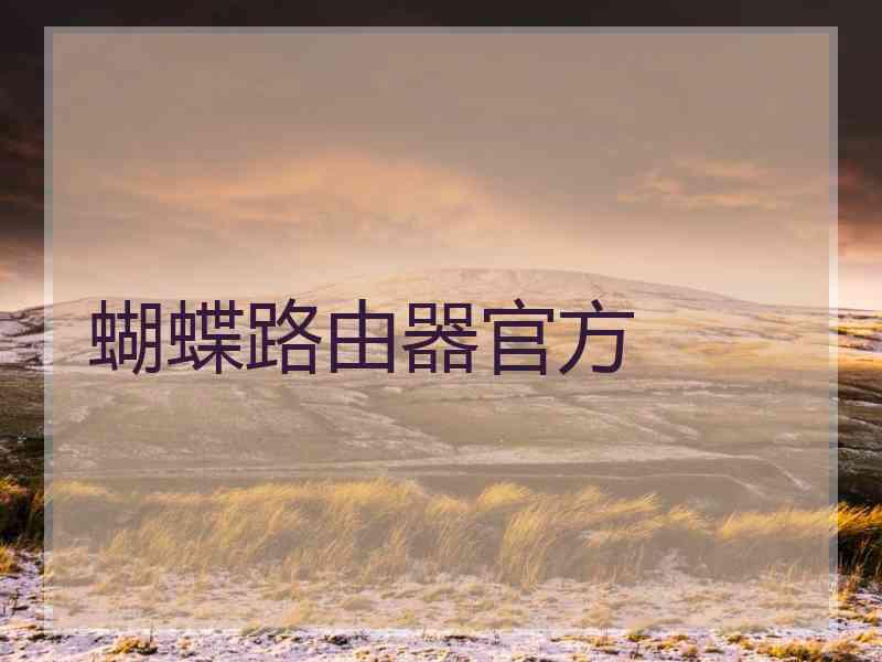 蝴蝶路由器官方
