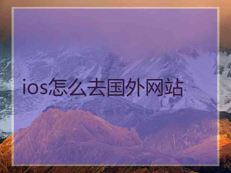 ios怎么去国外网站