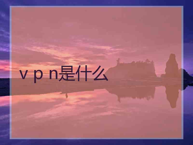 v p n是什么