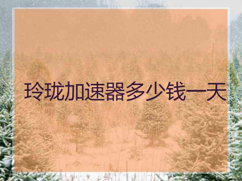 玲珑加速器多少钱一天