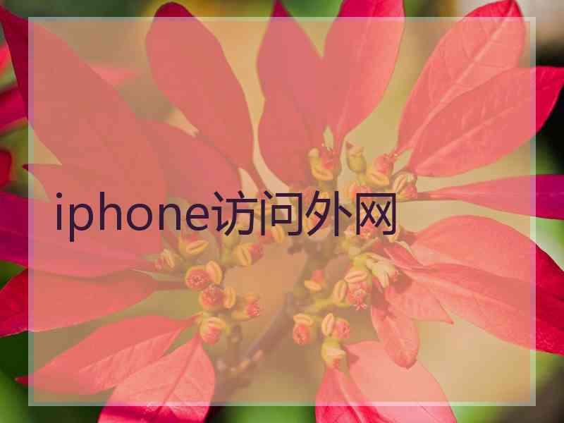 iphone访问外网