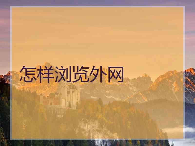 怎样浏览外网