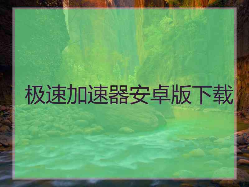 极速加速器安卓版下载