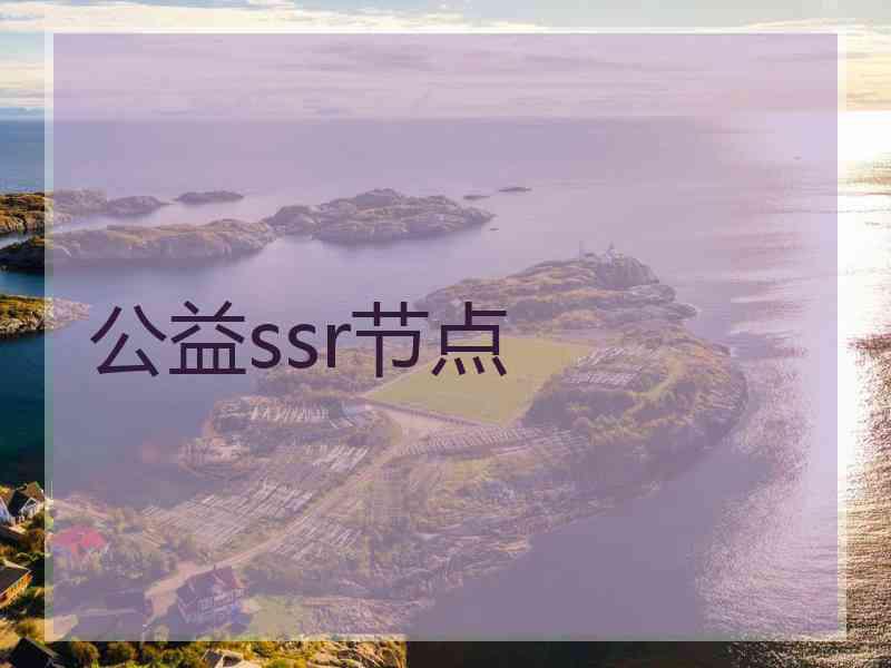 公益ssr节点