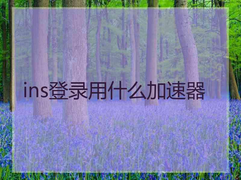 ins登录用什么加速器