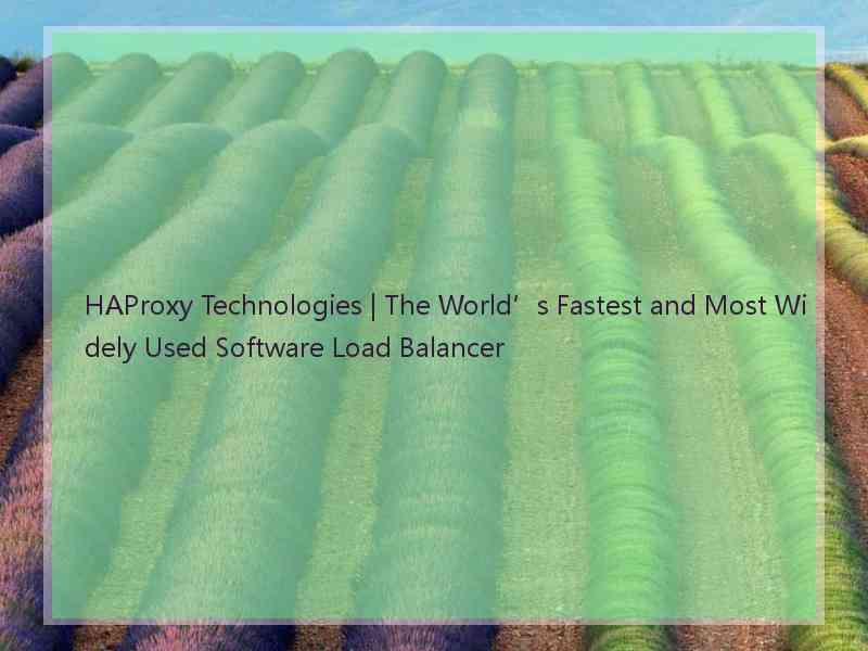 HAProxy Technologies | The World’s Fastest and Most Widely Used Software Load Balancer