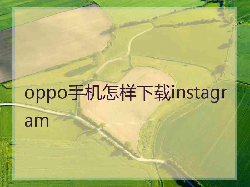 oppo手机怎样下载instagram