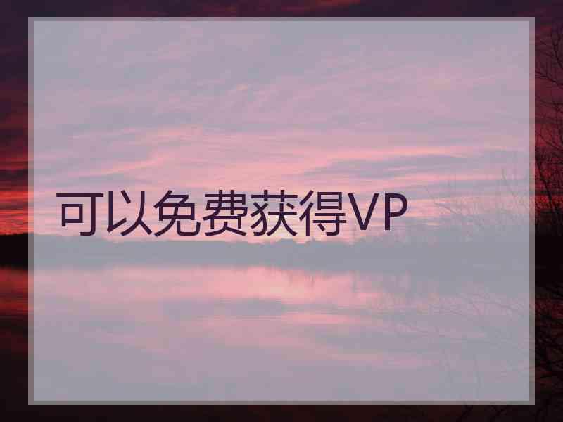 可以免费获得VP
