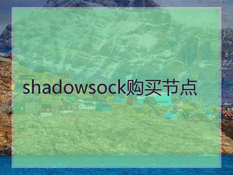 shadowsock购买节点