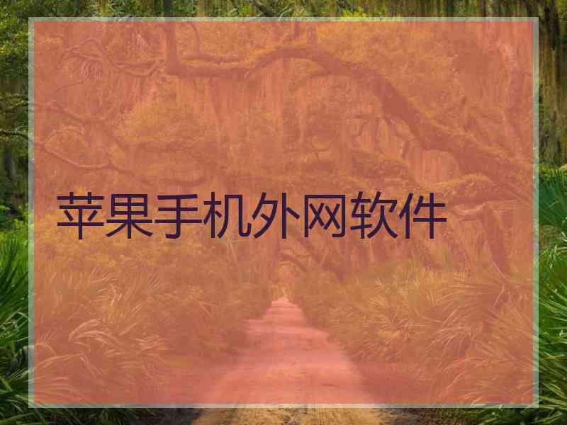苹果手机外网软件