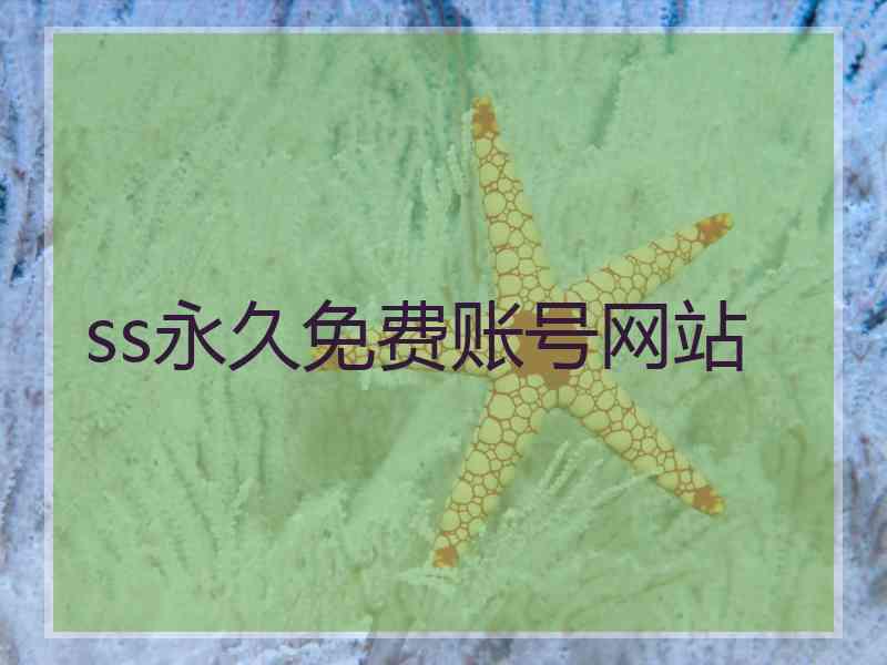 ss永久免费账号网站