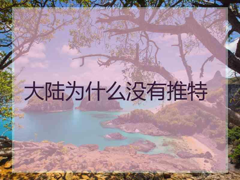 大陆为什么没有推特