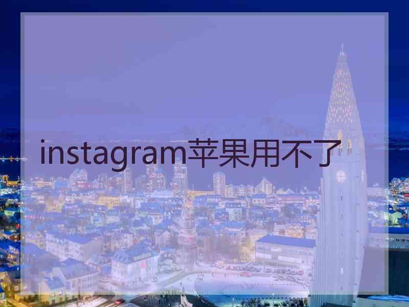 instagram苹果用不了