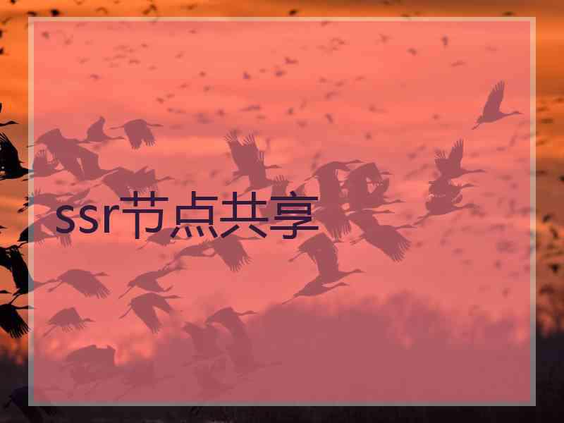 ssr节点共享