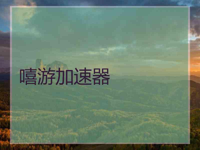 嘻游加速器