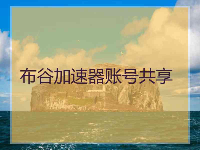布谷加速器账号共享