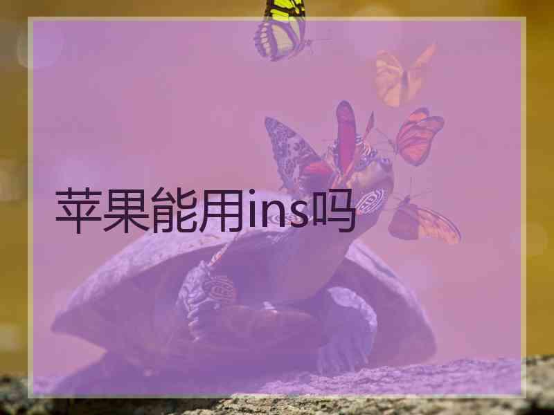 苹果能用ins吗