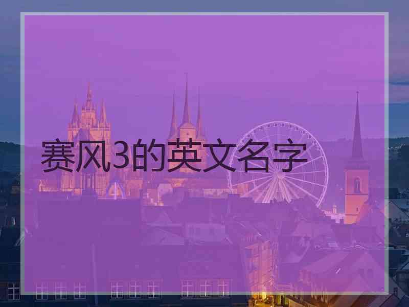 赛风3的英文名字