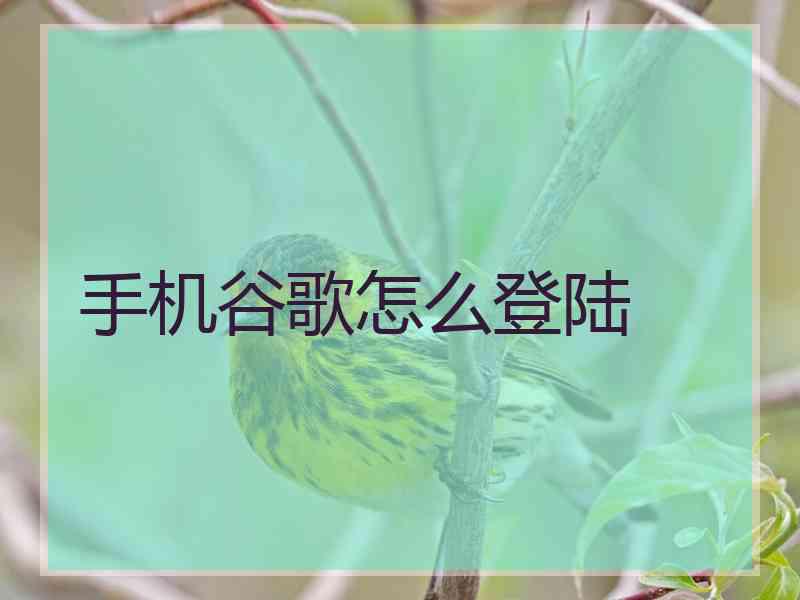 手机谷歌怎么登陆
