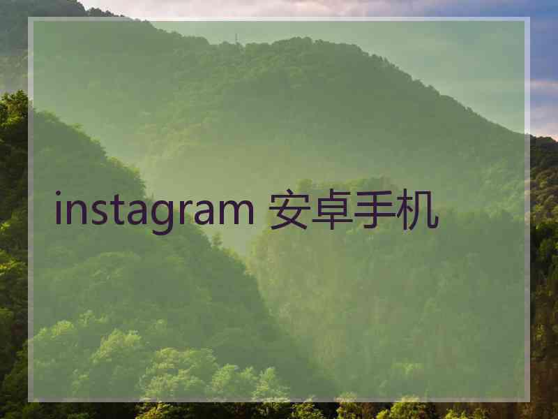 instagram 安卓手机