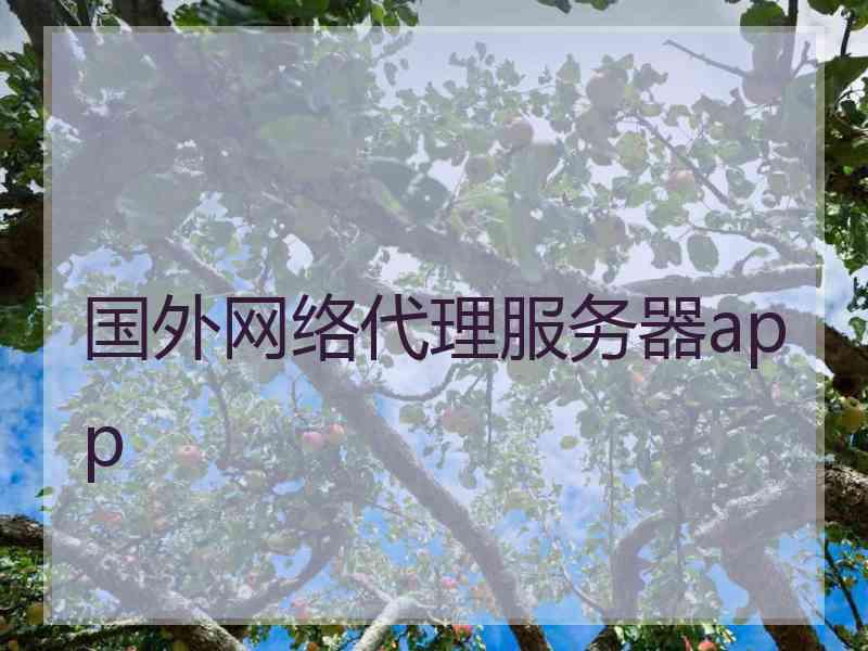 国外网络代理服务器app