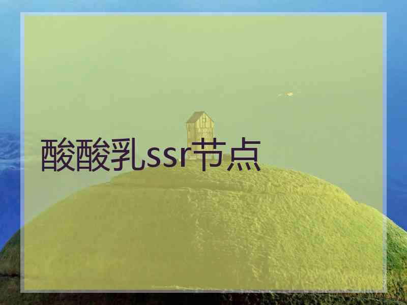 酸酸乳ssr节点