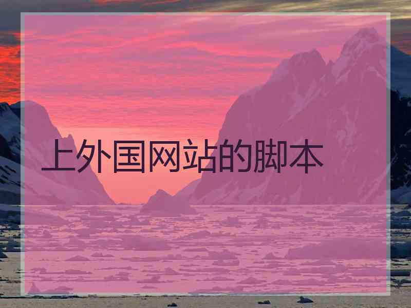 上外国网站的脚本
