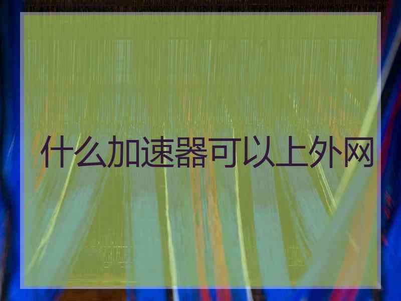 什么加速器可以上外网