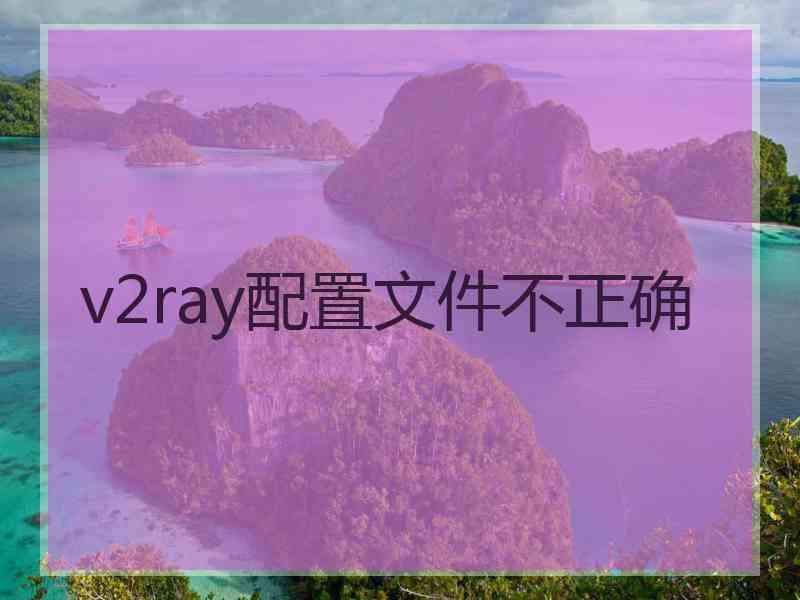 v2ray配置文件不正确
