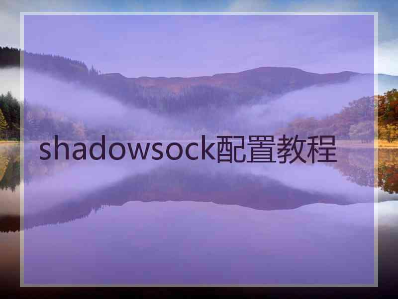 shadowsock配置教程