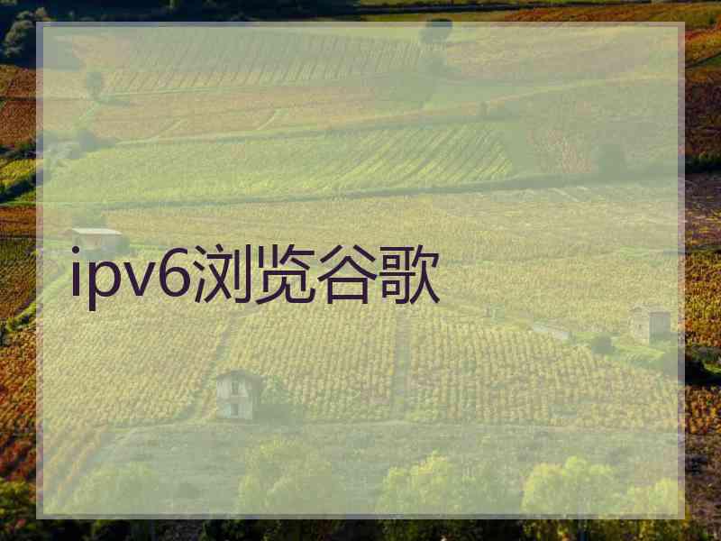ipv6浏览谷歌