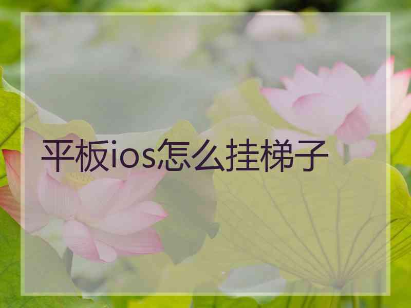平板ios怎么挂梯子